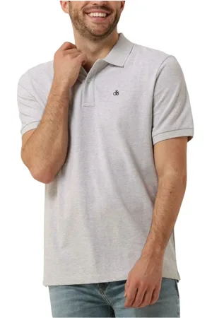 Scotch&Soda Tops, Heren, Wit, L, Katoen, Heren Polo & T-shirt Essentials - Katoen Piqué