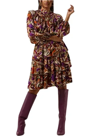 AMAYA Amsterdam Kleedjes, Dames, Veelkleurig, M, Piper Blouse in Multi Kleur