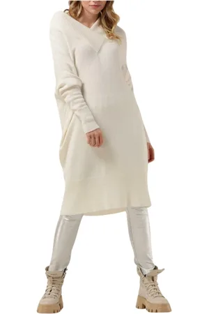 10 days Truien, Dames, Wit, M, Soft Knit V-hals Jurk