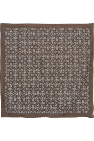 Gucci Pre-owned, Heren, Bruin, ONE Size, Katoen, Pre-owned Fabric scarves