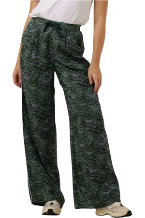 Scotch&Soda Broeken, Dames, Groen, S, High-rise Wide Leg Pyjama Pant