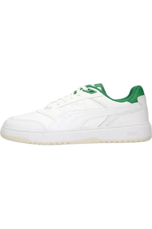 PUMA Schoenen, Heren, Wit, 41 EU, Leer, Lage Sneakers Double Court