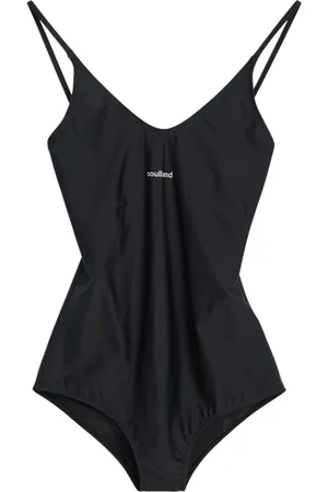 Soulland Badkleding, Dames, Zwart, M/L, Verstelbare Band Badpak in Oranje/Zwart