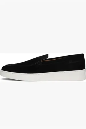 GOOSECRAFT Schoenen, Heren, Zwart, 44 EU, Suède, Zwarte Suède Loafer Bean