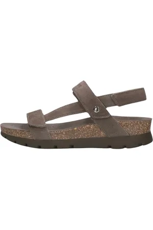 Panama Jack Schoenen, Dames, Bruin, 40 EU, Suède, Taupe Sandaal Selma met Plateauzool