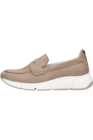 Gabor Schoenen, Dames, Bruin, 39 EU, Suède, Dames Instappers Comfortabele Casual Schoenen