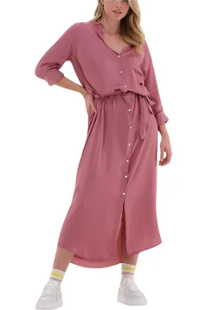 10 days Kleedjes, Dames, Roze, M, Flowy Shirt Jurk