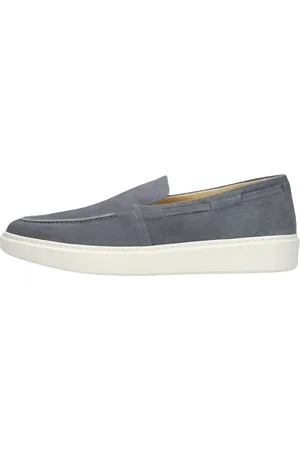 GOOSECRAFT Schoenen, Heren, Blauw, 41 EU, Suède, Blauwe Suède Loafers