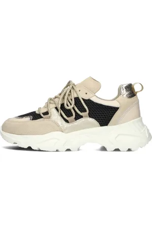 TANGO Schoenen, Dames, Veelkleurig, 36 EU, Leer, Alicia 2 Lage Sneakers Zwart Beige