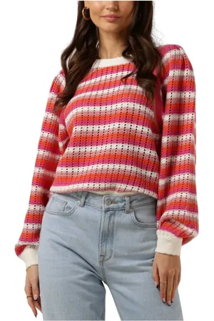 FREEBIRD Truien, Dames, Veelkleurig, XL, Gebreide Point Stripe Trui Vest