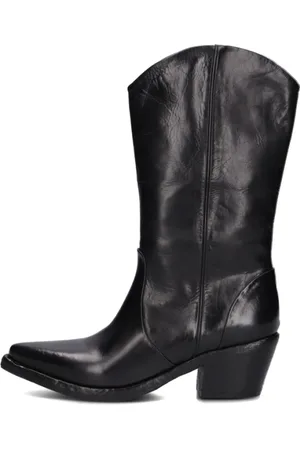 GOOSECRAFT Schoenen, Dames, Zwart, 38 EU, City Western Cowboylaarzen Chaya 2-A