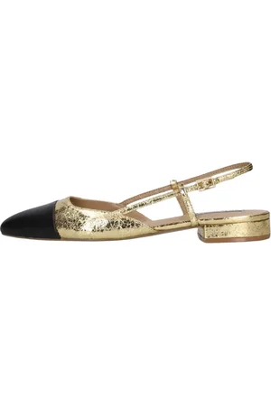 Steve Madden Schoenen, Dames, Geel, 36 EU, Leer, Gouden Slingbacks Belinda Stijl
