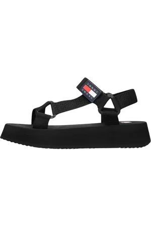 Tommy Hilfiger Schoenen, Dames, Zwart, 40 EU, Eva Plateau Sandalen