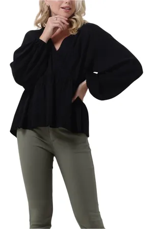 minimum Blouses & Shirts, Dames, Zwart, S, Zwarte Lilasa Blouse