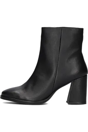TANGO Schoenen, Dames, Zwart, 37 EU, Zwarte Leren Enkellaarzen Lori 501