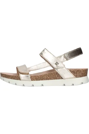 Panama Jack Schoenen, Dames, Geel, 37 EU, Gouden Plateau Sandaal Selma