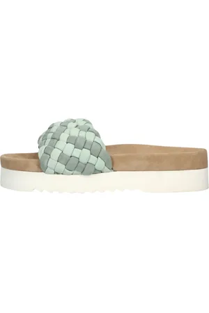 Maruti Schoenen, Dames, Groen, 37 EU, Leer, Groene Leren Sandaal Billy