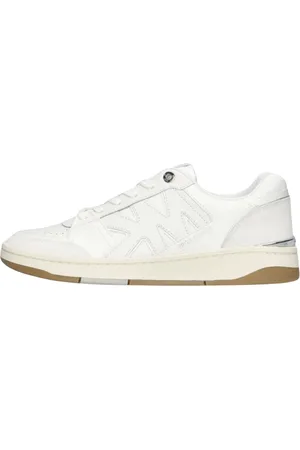 Michael Kors Schoenen, Dames, Wit, 37 EU, Leer, Rebel Lace Up Lage Sneakers