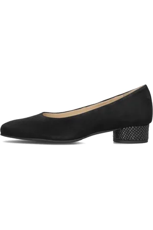 Hassia Schoenen, Dames, Zwart, 39 EU, Suède, Zwarte Suède Pump Model 302623