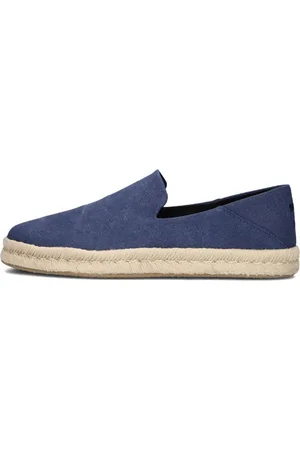 TOMS Schoenen, Heren, Blauw, 43 1/2 EU, Jute, Blauwe Espadrilles Santiago Heren