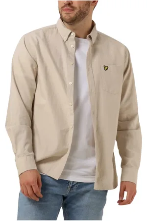 Lyle & Scott Overhemden, Heren, , M, Katoen, Casual Katoen Linnen Button Down Overhemd
