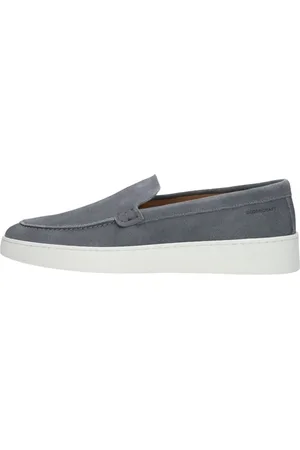 GOOSECRAFT Schoenen, Heren, Blauw, 41 EU, Suède, Blauw Suède Loafer Bean