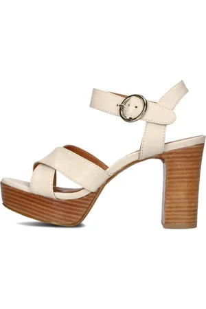 GOOSECRAFT Schoenen, Dames, Wit, 39 EU, Leer, Stijlvolle Sandalen Malou 3