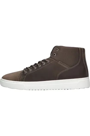 Hub Schoenen, Heren, Grijs, 45 EU, Leer, Heren Hoge Sneakers Murrayfield 3.0