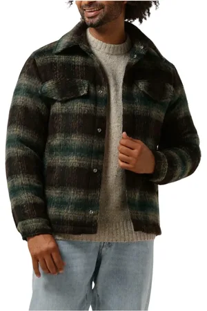GOOSECRAFT Jassen, Heren, Veelkleurig, S, Bruin Overshirt Ringostar Stijl