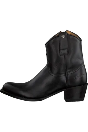 Sendra Schoenen, Dames, Zwart, 40 EU, Leer, Zwarte Cowboy Enkellaarsjes