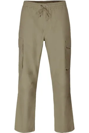 MOORER Broeken, Heren, Groen, M, Katoen, Japanse Katoenen Cargo Broek