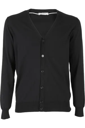 Paolo Pecora Truien, Heren, Zwart, S, Katoen, Elegant Button Detail Shirt