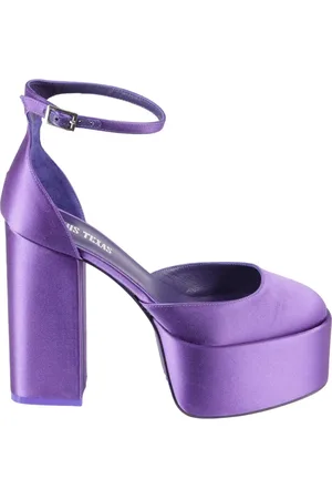 PARIS TEXAS Schoenen, Dames, Paars, 37 1/2 EU, Leer, Platform Sandal