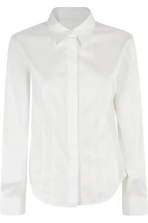 Helmut Lang Blouses & Shirts, Dames, Wit, L, Stijlvolle Darted Shirt