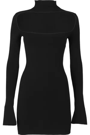 SSHEENA Kleedjes, Dames, Zwart, M, Polyester, Gebreide Jurk