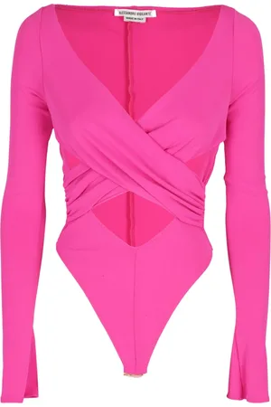 ALESSANDRO VIGILANTE Tops, Dames, Roze, S, Polyester, Stijlvolle Lange Mouwen Shirt