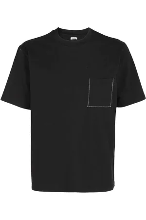 COVERT Tops, Heren, Zwart, S, Katoen, Contraststiksel Shirt