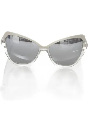 FRANKIE MORELLO Accessoires, Dames, Grijs, ONE Size, Metalen Cat Eye Zonnebril