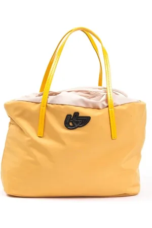 Byblos Tassen, Dames, Geel, ONE Size, Leer, Chique Gele Shopper Tas