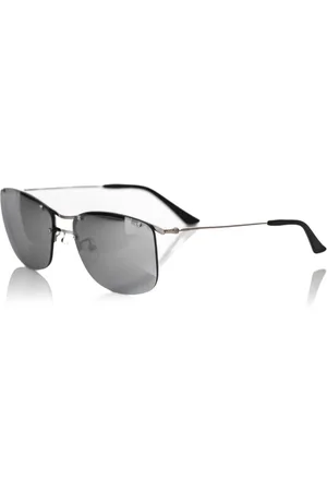 FRANKIE MORELLO Accessoires, Heren, Grijs, ONE Size, Metallic Clubmaster Zonnebril Grijs Gespiegelde Lens