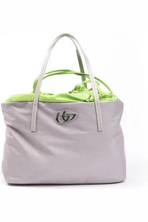 Byblos Tassen, Dames, Grijs, ONE Size, Leer, Grijze Shopper Tote Tas
