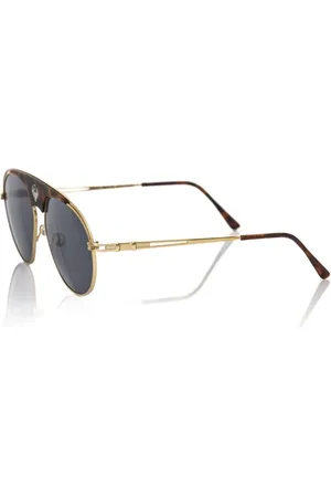 FRANKIE MORELLO Accessoires, Heren, Bruin, ONE Size, Elegante Shield Zonnebril met Havana Accent