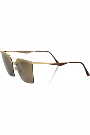 FRANKIE MORELLO Accessoires, Dames, Geel, ONE Size, Vintage Clubmaster Zonnebril