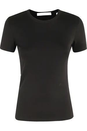 Helmut Lang Tops, Dames, Zwart, M, Klassieke Shrunken Tee