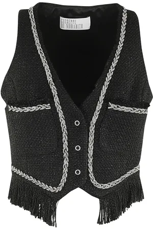 GIUSEPPE DI MORABITO Jassen, Dames, Zwart, S, Polyester, Stijlvolle Gilet voor Mannen
