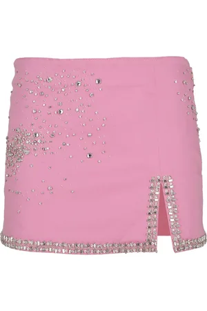 Des Phemmes Rokken, Dames, Roze, S, Katoen, Satin Gewikkelde Katoenen Jurk