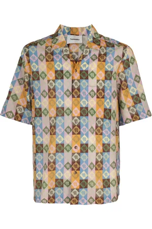 Nanushka Overhemden, Heren, Veelkleurig, S, Katoen, Short Sleeve Shirts