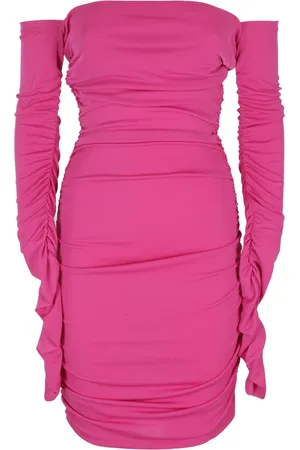 Andamane Kleedjes, Dames, Roze, S, Linnen, Mini Linnen Jurk