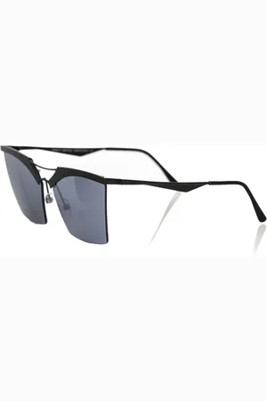 FRANKIE MORELLO Accessoires, Dames, Zwart, ONE Size, Clubmaster Zonnebril met Grijze Lens