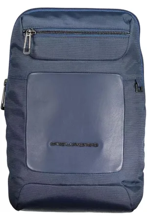 Piquadro Tassen, Heren, Blauw, ONE Size, Blauwe Rpet Schoudertas met Contrasterende Details